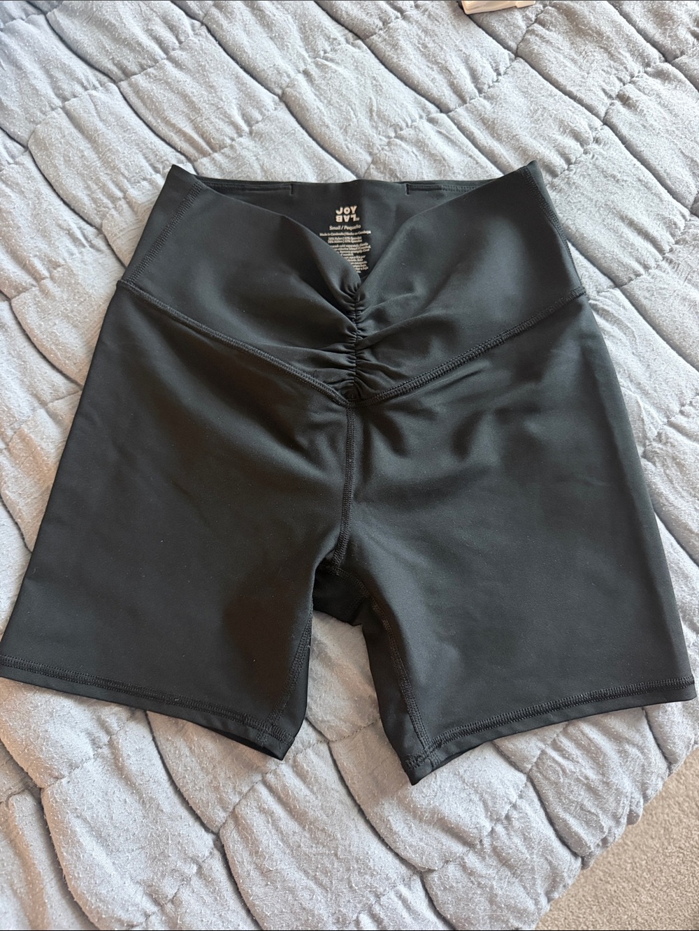 JoyLab Black High-Rise Scrunch Bike Shorts